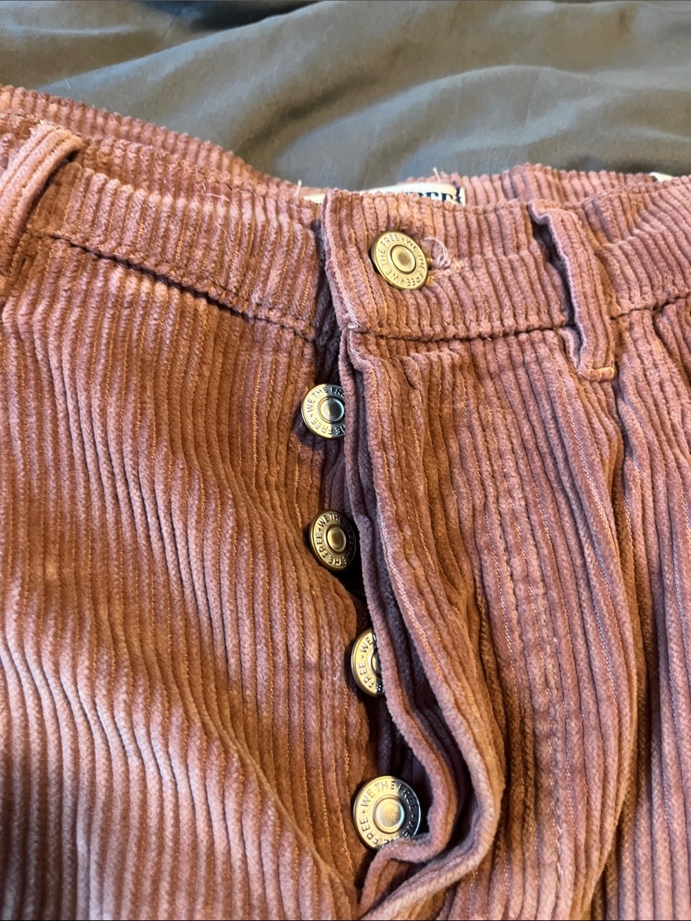 We The Free Corduroy Pants in Mauve Pink - Picture 3 of 5
